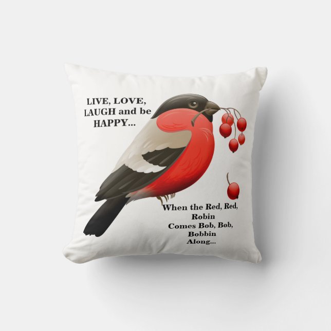 Red Robin Song Accent Pillow Kussen (Voorkant)