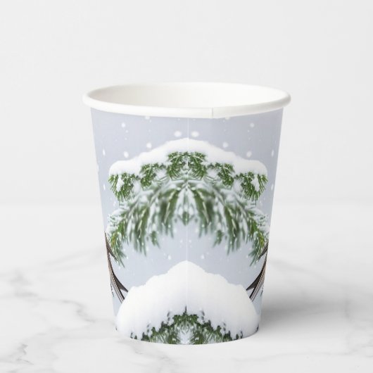 Red Robin Vakantie Kerst Papier Cups Papieren Bekers (Rechts)