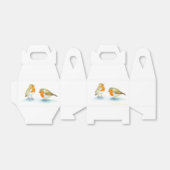 Red Robins in Winter Favor Box Bedankdoosjes (Uitgevouwen)