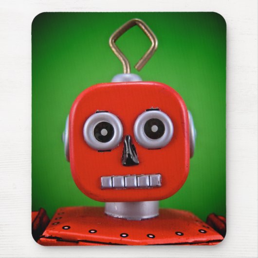 Red Robot Mousepad Muismat (Voorkant)