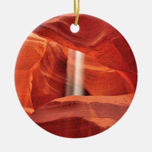 Red Rock Antelope Canyon Arizona Sunlight Rays Keramisch Ornament (Voorkant)
