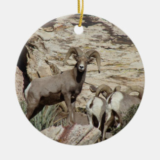 Red Rock Big Horn Sheep Keramisch Ornament