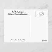 Red Rock Briefkaart (Achterkant)