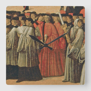 Red rock, c.1895 (olie op canvas) 2 vierkante klok