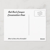 Red Rock Canyon Briefkaart (Achterkant)