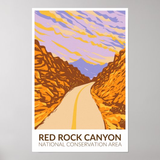 Red Rock Canyon National Conservation Area Road Poster (Voorkant)