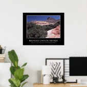 Red Rock Canyon Poster met Borders (Thuiskantoor)