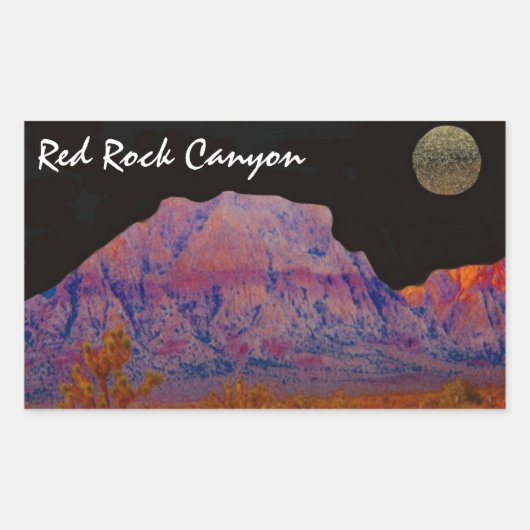 Red Rock Canyon Rechthoekige Sticker (Voorkant)