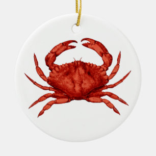Red Rock Crab (Stille Oceaan) Keramisch Ornament