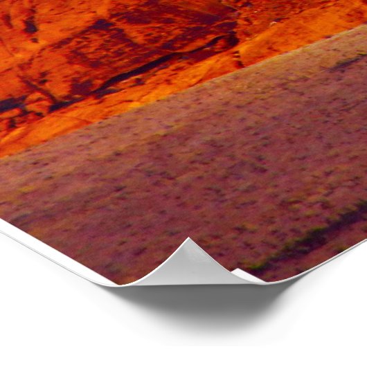 Red Rock en Clouds Print (Hoek)