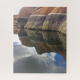 Red Rock Lake Water Reflection Foto Landschap Legpuzzel