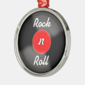 Red Rock N Roll Vinyl Record Ornement (Gauche)
