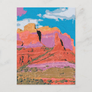 Red Rock, Sedona, Arizona, Moderne kunst Briefkaart