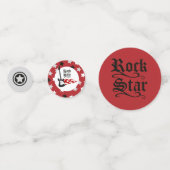 Red Rock Star Baby shower Confetti (Achterkanten)