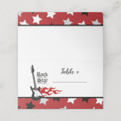 Red Rock Star Music Party Place Cartes (Extérieur déplié)