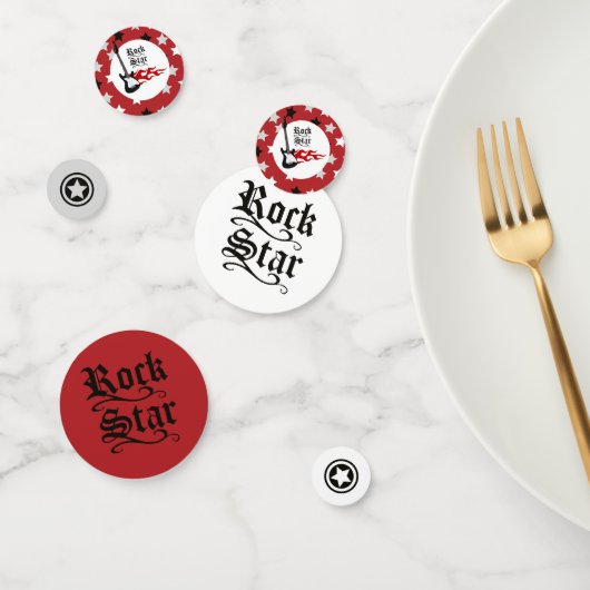 Red Rock Star Rockabye Baby shower Confetti (Groupe)