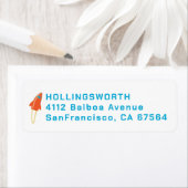 Red Rocket Return Address Etiket (Insitu)