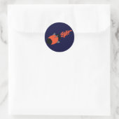 Red Rocket Ronde Sticker (Tas)