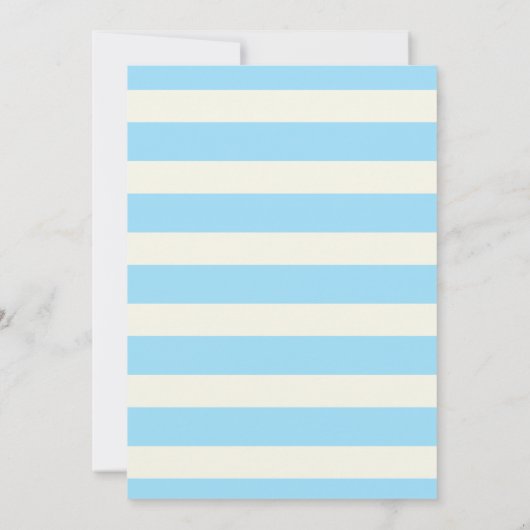 Red Rocket Space Ship; lichtblauwe strepen Kaart (Achterkant)