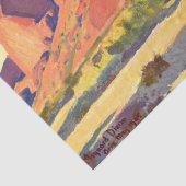 Red Rocks and Cactus van Maynard Dixon Tissuepapier (Detail)