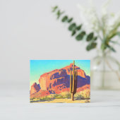 Red Rocks and Cactus van Maynard Dixon Visitekaartje (Staand voorkant)