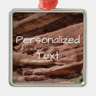 Red Rocks Colorado Aangepaste naam Metalen Ornament