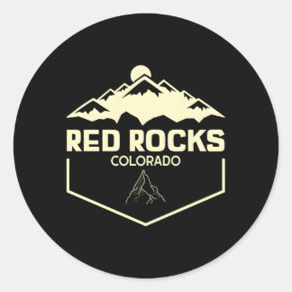 Red Rocks Colorado Beauful Rocky Mountains Ronde Sticker