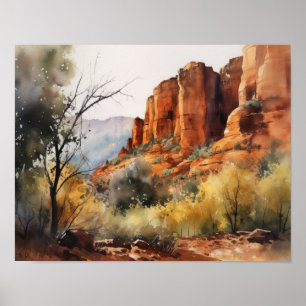 Red Rocks Sedona Arizona Art Imprimer Poster