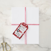 Red Rockstar Baby shower Gift Label Cadeaulabel (Met Touw)