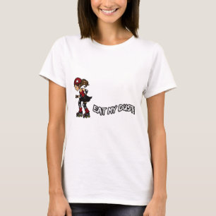 Red Rollerderby-stoorzender T-shirt