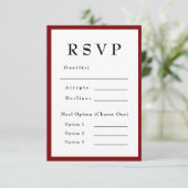 Red Romantic and Timeless Wedding RSVP (Debout devant)