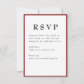 Red Romantic and Timeless Wedding RSVP (Dos)