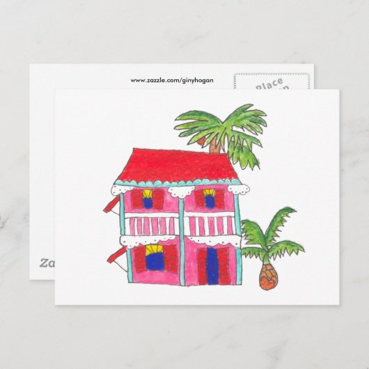 Red Roof House Briefkaart (Voorkant / Achterkant)