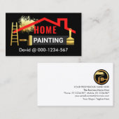 Red Roof Paint Splatter Painting Service Visitekaartje (Voorkant / Achterkant)