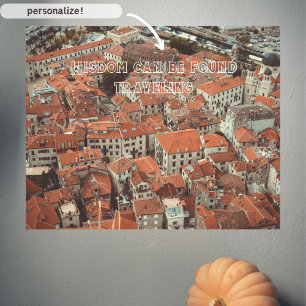 Red Roofs van Kotor (Montenegro) Poster