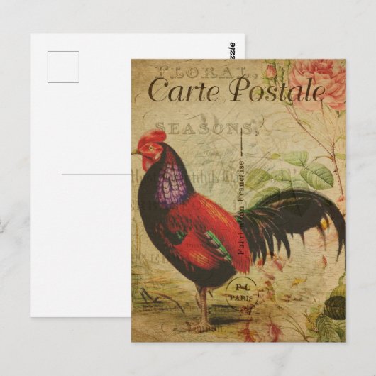 Red Rooster Briefkaart (Voorkant / Achterkant)