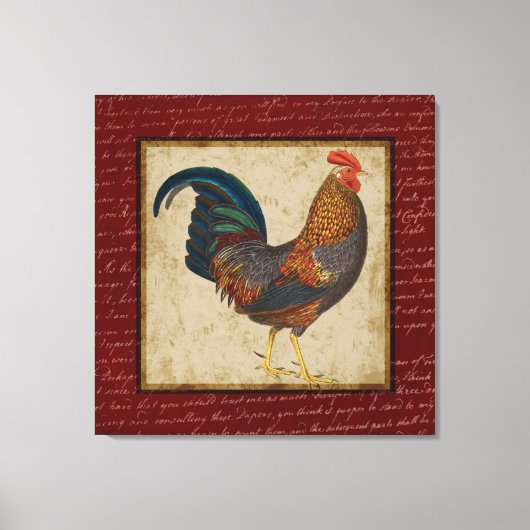 Red Rooster Canvas Afdruk (Voorkant)