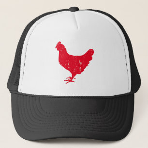 Red rooster chicken trucker hat trucker pet