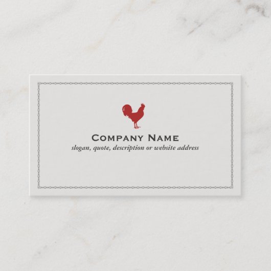 Red Rooster Country Farm Carte de visite (Devant)