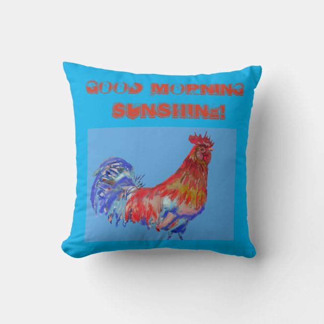 Red Rooster Good Morning Sunshine Cushion Kussen (Voorkant)