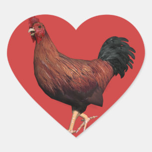 Red Rooster Hart Sticker