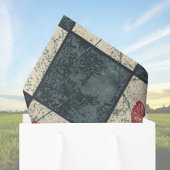 Red Rooster on Gray Black Checkerboard Farmhouse Tissuepapier