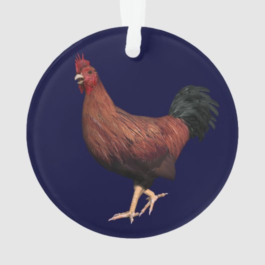 Red Rooster Ornament (achterkant)