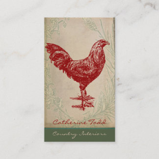 Red Rooster Shabby Chic Interior Design Visitekaartje
