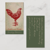 Red Rooster Shabby Chic Interior Design Visitekaartje (Voorkant / Achterkant)