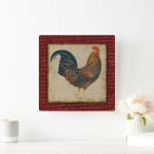 Red Rooster Vierkante Klok (Huis)