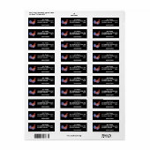 Red Rooster Waterverf Return Address Labels (Full Sheet)