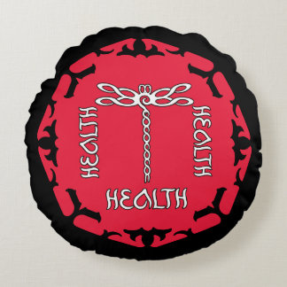 Red Root Chakra "Health" Dragonfly-ontwerp Rond Kussen