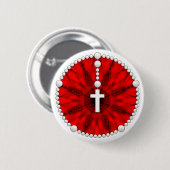 Red Rosary Dream Catcher Ronde Button 5,7 Cm (Voorkant /achterkant)
