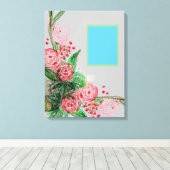 Red Rosas Asymmetrisch Canvas Afdruk (Insitu (Houten vloer))